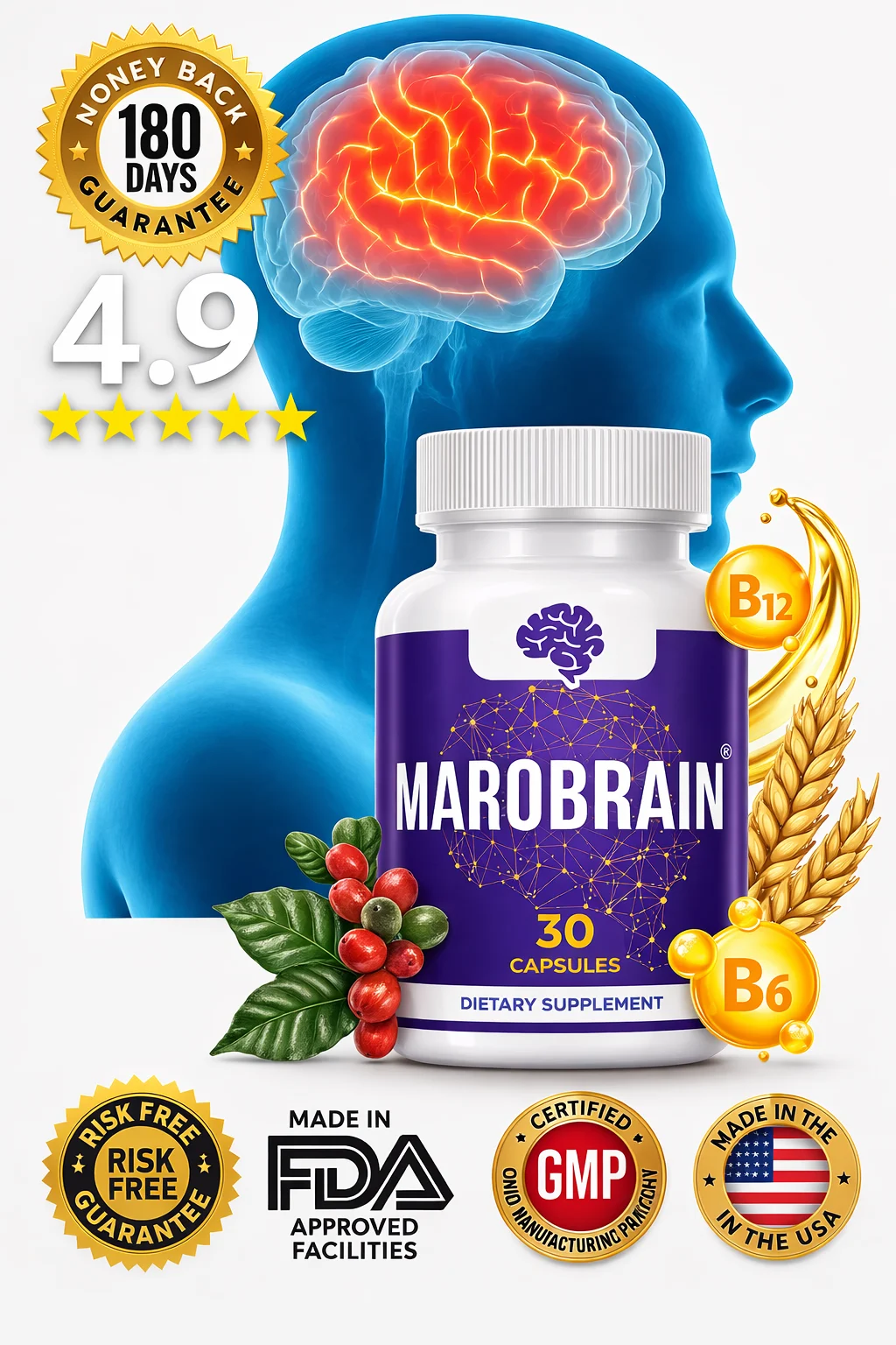 MaroBrain Brain Support Supplement